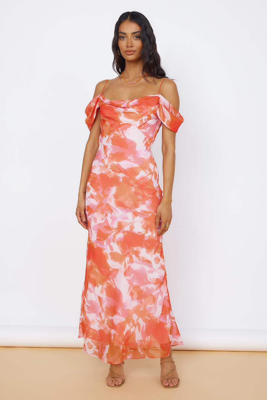 Deep Dawn Maxi Dress Pink