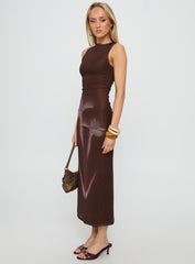 Fayola Maxi Dress Floral Brown