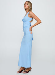 Mesmerise Halter Maxi Dress Blue