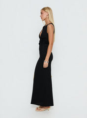 Cymone Cut Out Maxi Dress Black