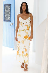 Citrus Love Midi Dress Yellow