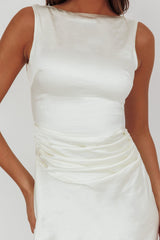 Helsi Pearl Back Midi Dress White