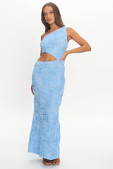 Goodnight Sweetheart Cut-Out Maxi Dress Embellished Blue