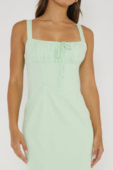 Sweet Pea Tied Bust Midi Dress Mint