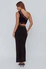 Mahli One-Shoulder Cut-Out Maxi Dress Black