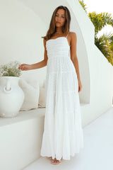 Heavenly Aura Maxi Dress White