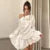 Elegant Draped Mini Dress For Women Sexy Backless Irregular Skew Collar Long Sleeve Party Dresses Solid High Waist