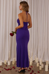 Everina Rose Bust Midi Dress Purple