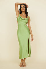 Simply Karma Midi Dress Green