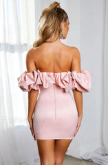 Allie Mini Dress Trendy - Baby Pink