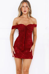 Jacquard Mesh Strapless Party Dress