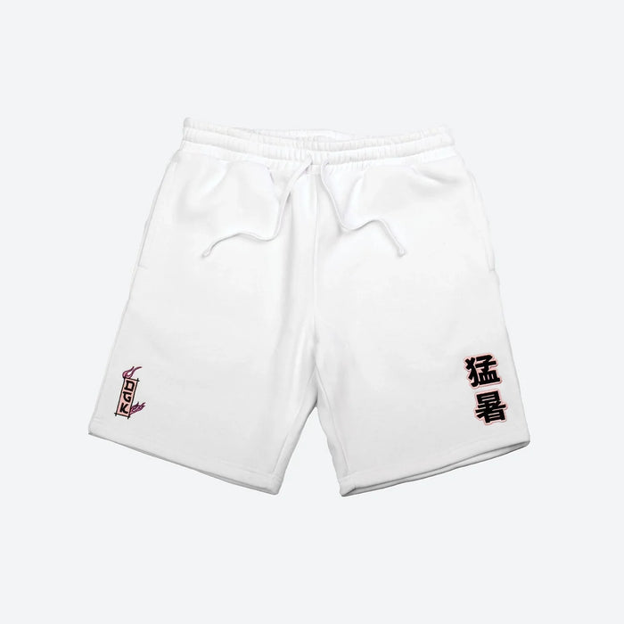Fire Blossom Embroidered Fleece Short - Four Street