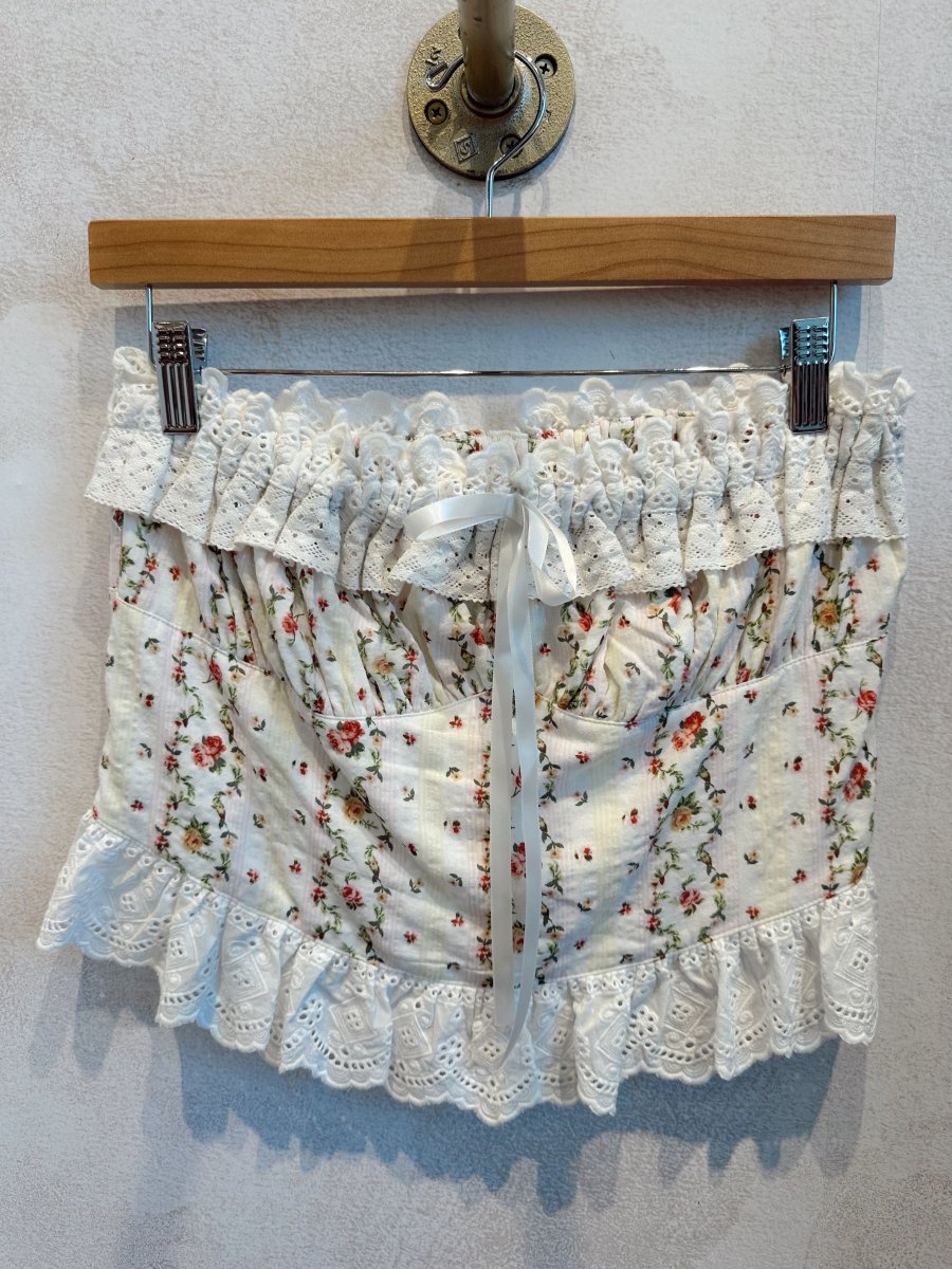 Penelope Floral Ruffled Tube Top